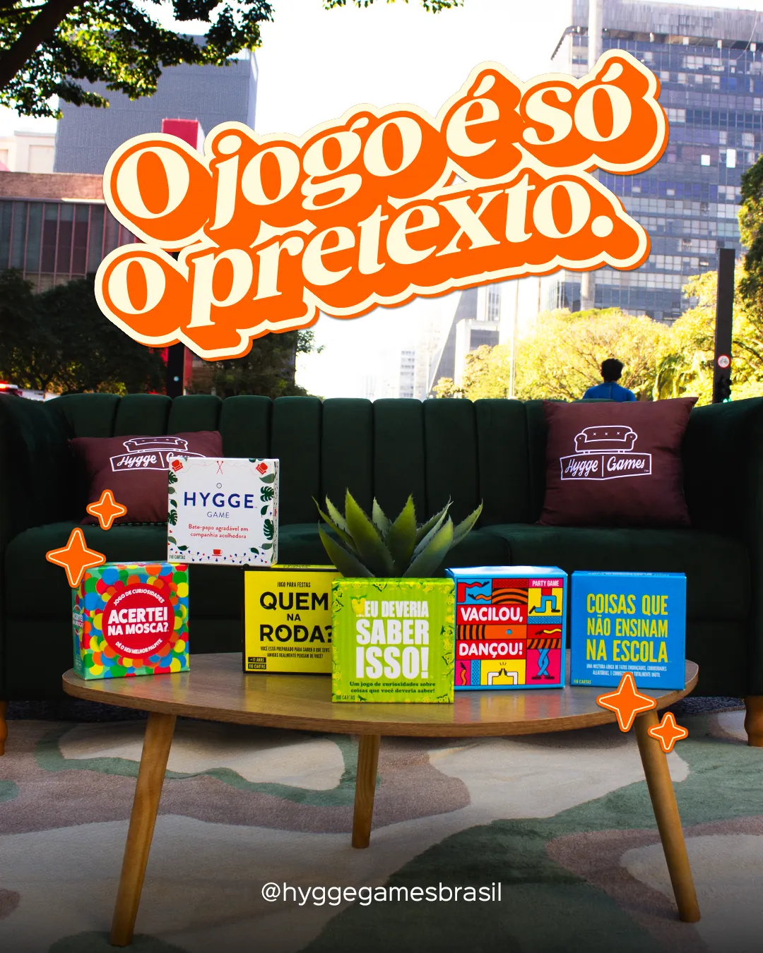 Criativo de conteúdo da BAM para Hygge Games — O Jogo é Pretexto
