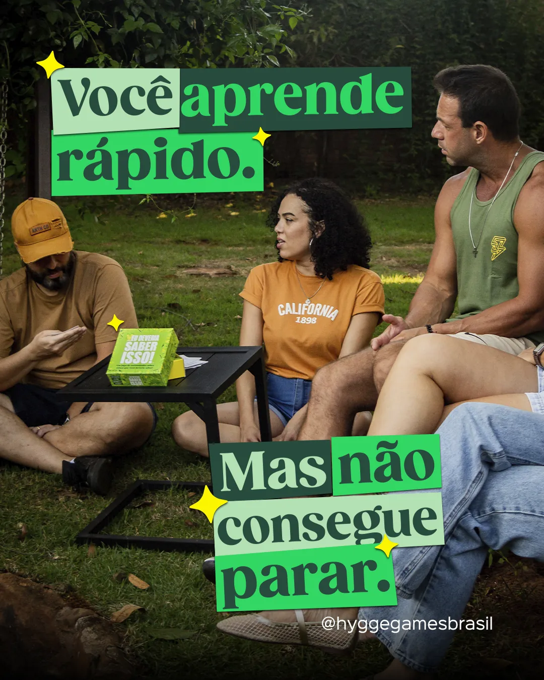 Criativo de feed da BAM para Hygge Games — Você Aprende Rápido